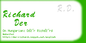 richard der business card